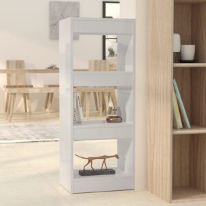 High Gloss White Wooden Bookshelf Cabinet Room Divider Storage Organizer