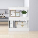 White Modern Bookshelf Cabinet Room Divider Storage Organizer Display Shelf