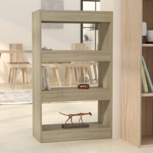 Versatile Sonoma Oak Wooden Bookshelf Room Divider Storage Organizer Display