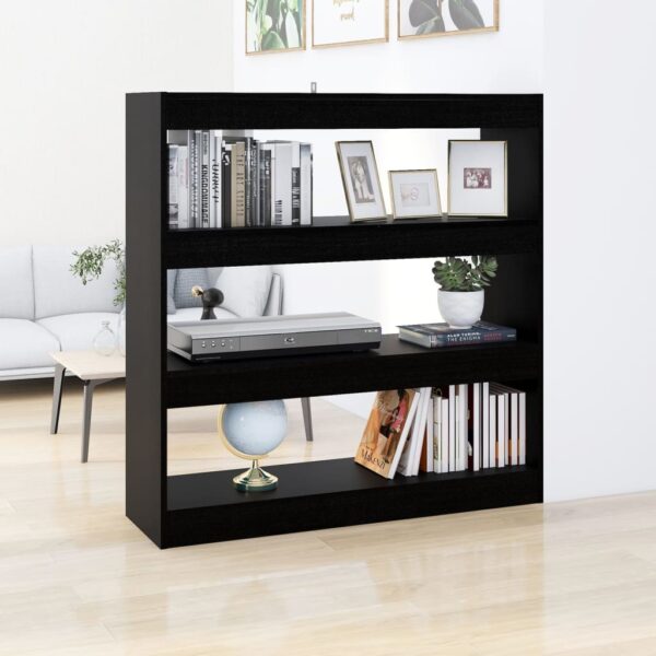 Versatile Black Bookshelf Cabinet Room Divider Storage Organizer Display Unit