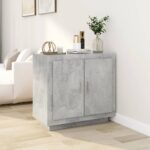 Sideboard Concrete Grey 80x40x75 cm Engineered Wood