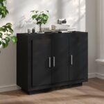 Sideboard Black 92x35x75 cm Engineered Wood