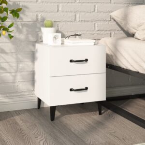 Bedside Cabinet White 40x35x47.5 cm