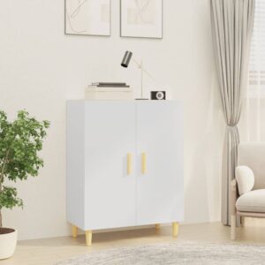 Chic High Gloss White Sideboard Storage Cabinet with Spacious Shelving