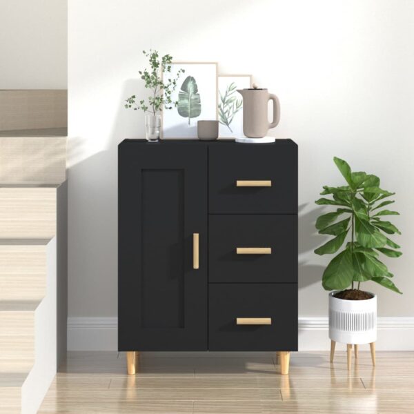 Sideboard Black 69.5x34x90 cm Engineered Wood