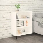 Elegant White Sideboard Cabinet Ample Storage Display Shelves Moisture Resistant