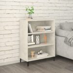 Chic Concrete Grey Sideboard - Engineered Wood Storage Cabinet with Shelves