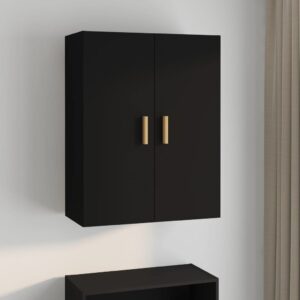 Hanging Wall Cabinet Black 69.5x34x90 cm