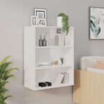 Hanging Wall Cabinet High Gloss White 69.5x32.5x90 cm