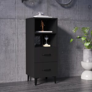 Sideboard Black 34.5x34x90 cm Engineered Wood