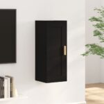 Wall Cabinet Black 35x34x90 cm Engineered Wood