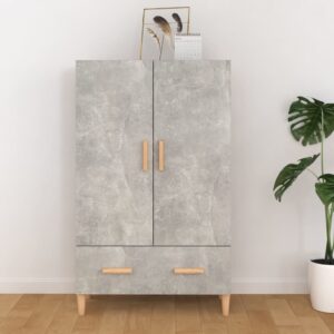 Highboard Concrete Grey 70x31x115 cm Engineered Wood