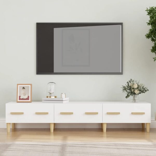 TV Cabinet White 150x34.5x30 cm Engineered Wood