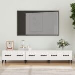 TV Cabinet High Gloss White 150x34.5x30 cm Engineered Wood