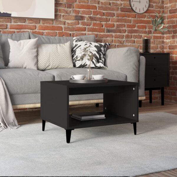 Coffee Table Black 60x50x40 cm Engineered Wood