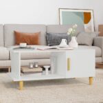 Coffee Table White 90x50x40 cm Engineered Wood