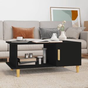 Coffee Table Black 90x50x40 cm Engineered Wood