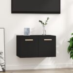 Wall Cabinet Black 60x36.5x35 cm Engineered Wood