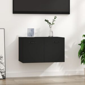 Wall Cabinet Black 60x36.5x35 cm Engineered Wood