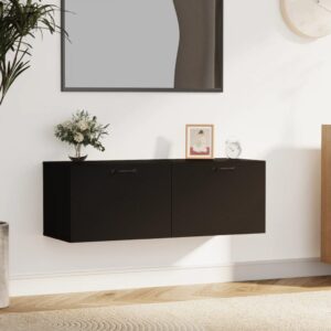 Wall Cabinet Black 100x36.5x35 cm Engineered Wood