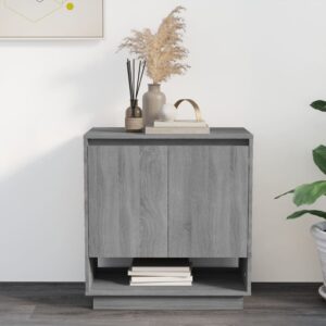 Chic Grey Sonoma Sideboard Minimalist Design Ample Storage Space Engineered Wood