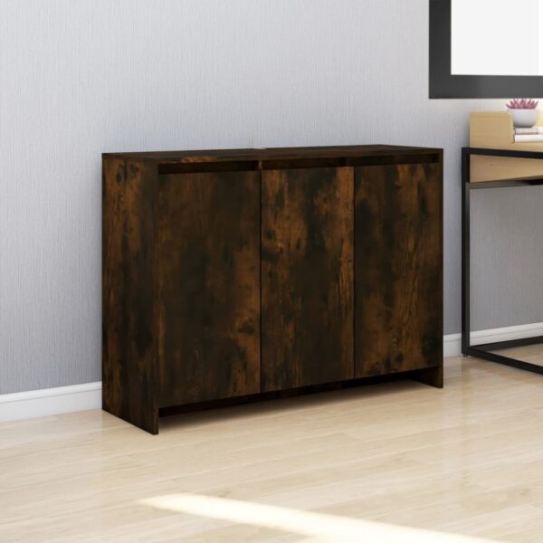 Sideboard Smoked Oak 102x33x75 cm Engineered Wood