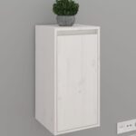 Wall Cabinet White 30x30x60 cm Solid Wood Pine