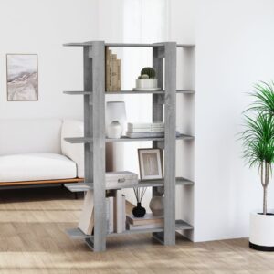 Versatile Grey Sonoma Bookshelf Cabinet Room Divider Storage Organizer Easy Clean