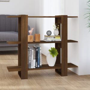 Versatile Oak Brown Bookshelf Cabinet Room Divider Storage Organizer Easy Clean