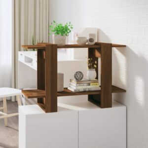 Versatile Brown Oak Bookshelf Cabinet Room Divider Storage Organizer Easy Clean