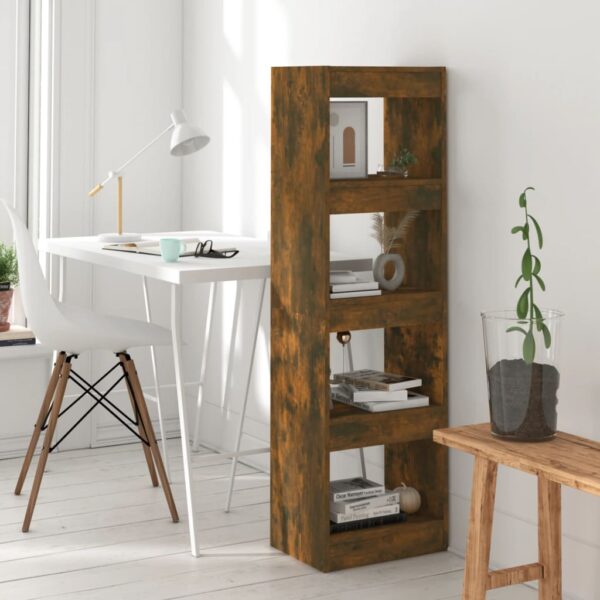 Book Cabinet/Room Divider Smoked Oak 40x30x135 cm