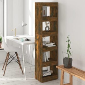 Book Cabinet/Room Divider Smoked Oak 40x30x166 cm