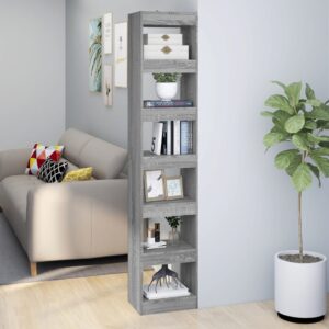 Versatile Grey Sonoma Bookshelf Cabinet Room Divider Storage Organizer Chic