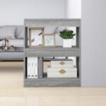 Versatile Grey Sonoma Bookshelf Cabinet Room Divider Storage Organizer