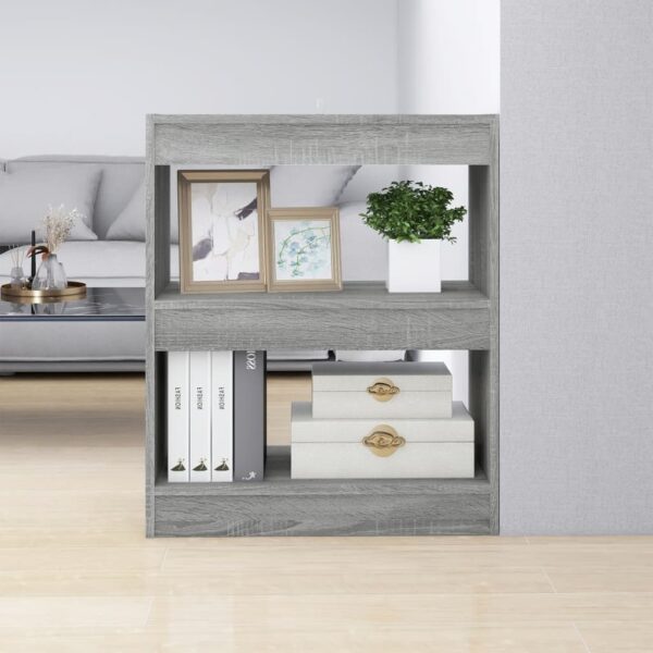 Versatile Grey Sonoma Bookshelf Cabinet Room Divider Storage Organizer