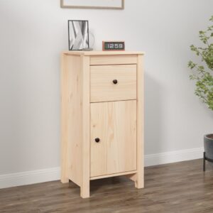 Rustic Solid Pine Wood Sideboard Storage Cabinet Ample Space Versatile Design