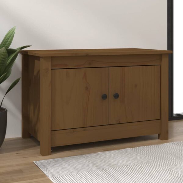 Shoe Cabinet Honey Brown 70x38x45.5 cm Solid Wood Pine