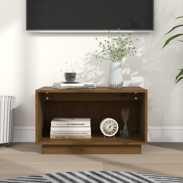 TV Cabinet Honey Brown 60x35x35 cm Solid Wood Pine