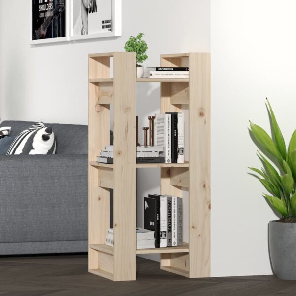 Solid Pine Wood Book Cabinet Room Divider Ample Storage Versatile Shelf Design