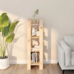 Solid Pine Wood Book Cabinet Room Divider Ample Storage Versatile Shelf Decor