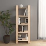 Solid Pine Wood Bookshelf Room Divider Storage Organizer Display Rack