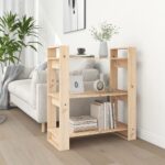 Solid Pine Wood Bookshelf Room Divider Storage Organizer Display Rack Decor