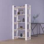 Book Cabinet/Room Divider White 80x35x160 cm Solid Wood