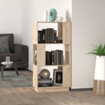 Solid Pine Wood Bookshelf Room Divider Storage Organizer Display Rack