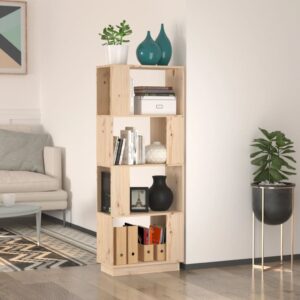 Solid Pine Wood Bookshelf Room Divider Storage Organizer Display Rack Decor