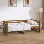 Day Bed Honey Brown 92x187 cm Single Size Solid Wood Pine