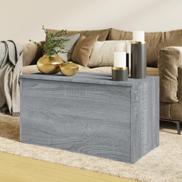 Storage Chest Grey Sonoma 84x42x46 cm Engineered Wood