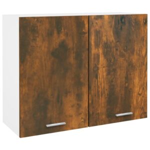 Hanging Cabinet Smoked Oak 80x31x60 cm Engineered Wood