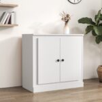 Classic White Sideboard Engineered Wood Ample Storage Display Surface Elegant