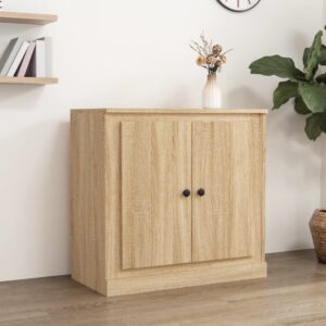 Classic Sonoma Oak Sideboard Engineered Wood Ample Storage Display Cabinet